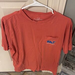 Vineyard Vines Kids Coral Pocket Tee with Whale Patch